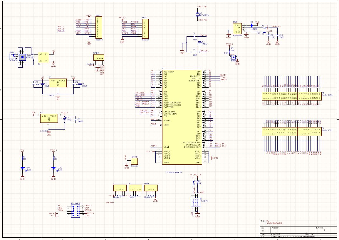 Stm32f103c8t6 плата схема - 90 фото